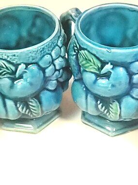 Vintage 1960s Inarco "Mood Indigo" Ceramic Mugs | E2431 Japan | Set of 4